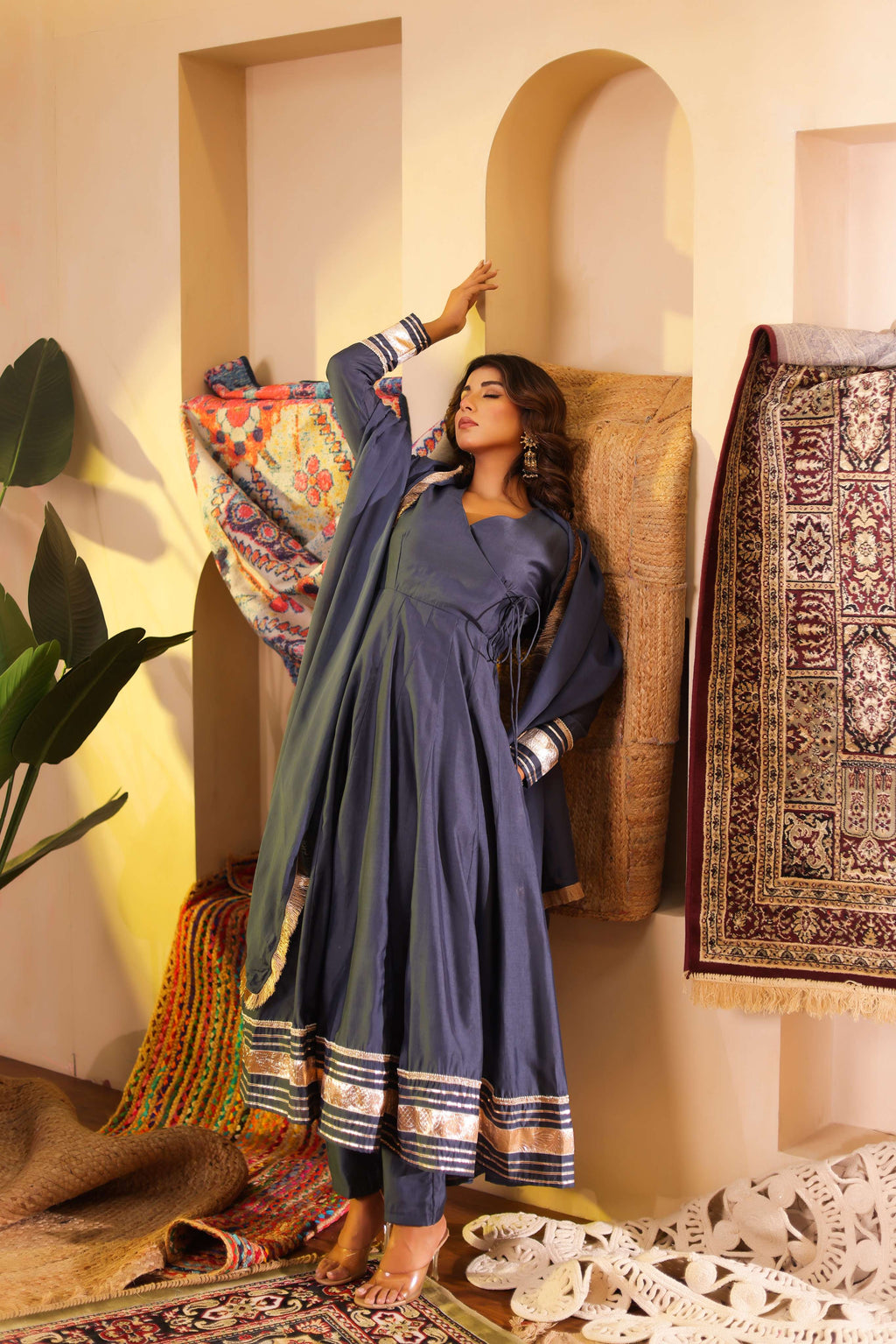Neel Ragini Anarkali Set