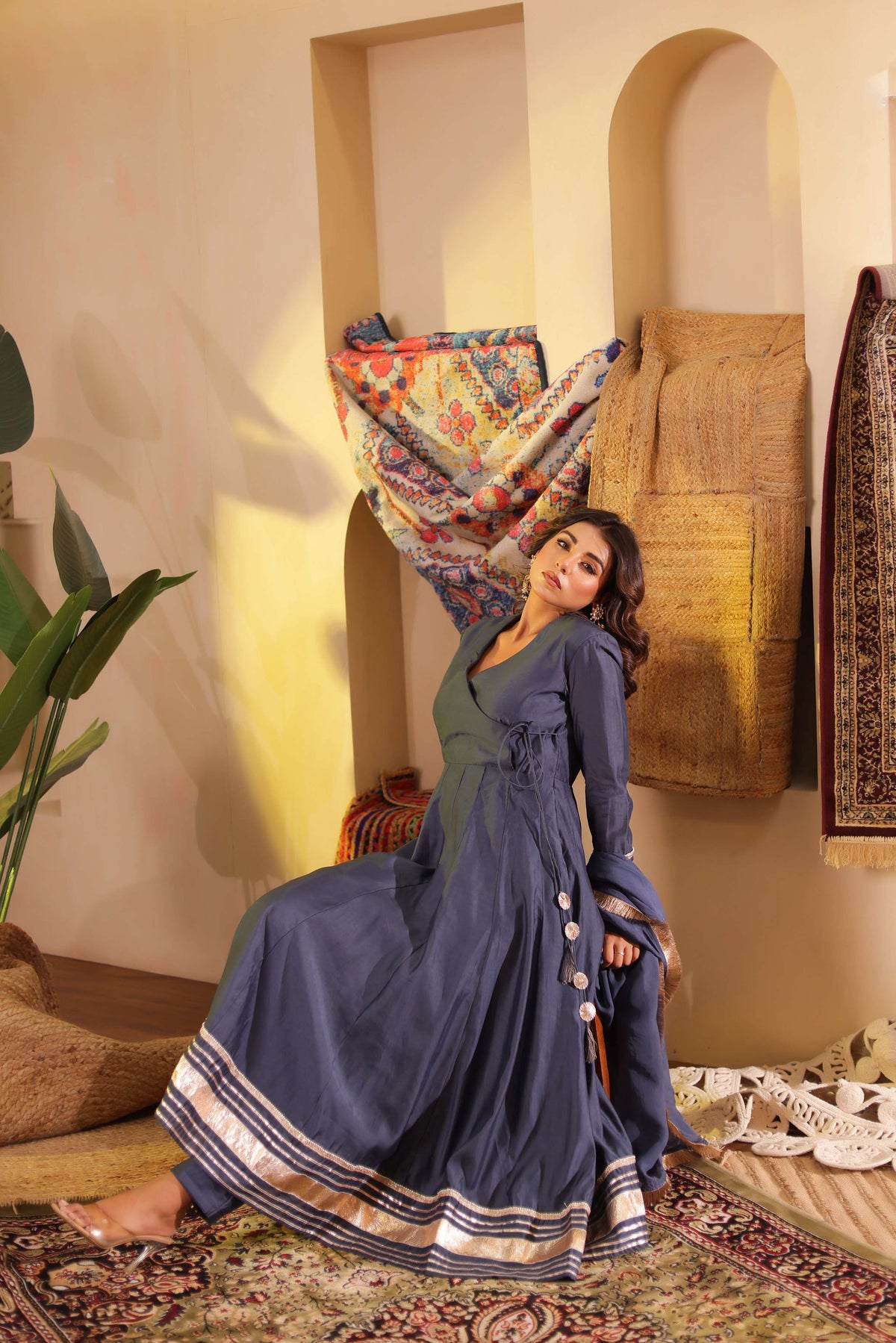 Neel Ragini Anarkali Set