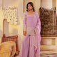 Lavender High Waist Sharara Set with Glimmers of Gold
