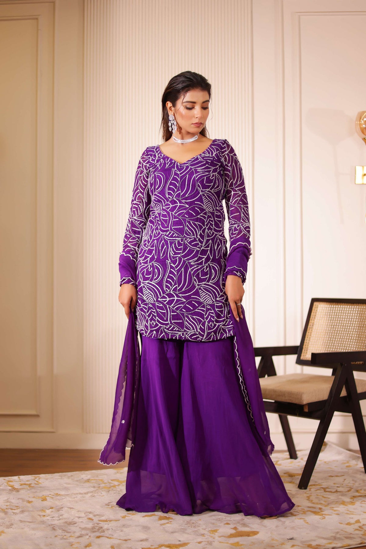 Shyamali Sharara Set