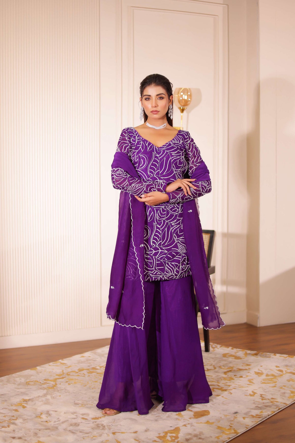 Shyamali Sharara Set