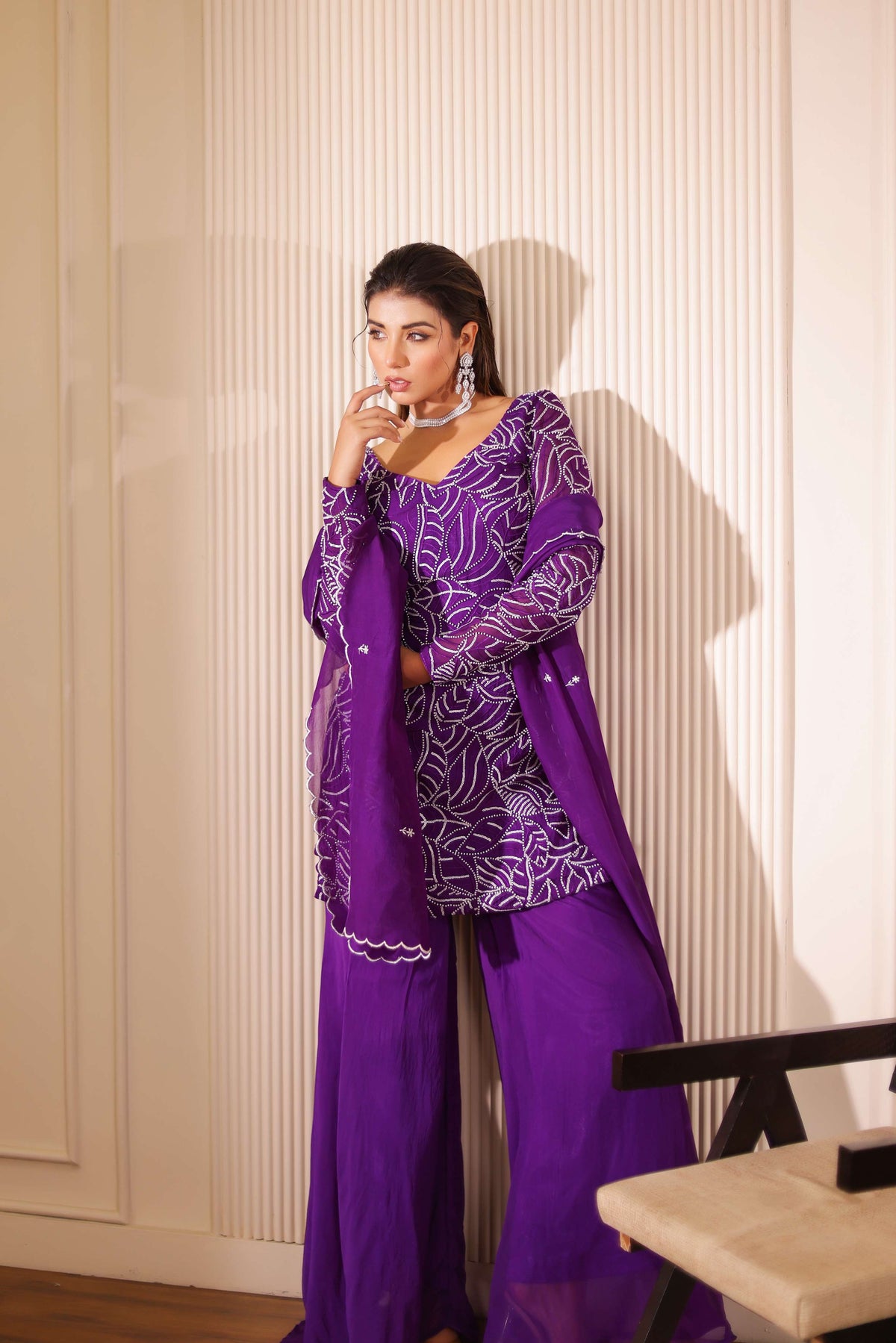 Shyamali Sharara Set