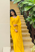 Pitambari  Drape Saree – Mustard yellow