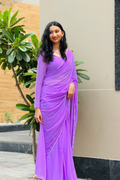 Lavanya Drape Saree – Royal Lilac