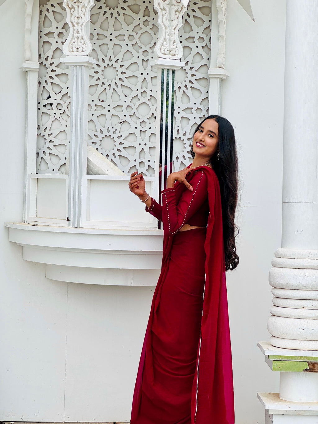 Lavanya Drap saree ( stitched sare)